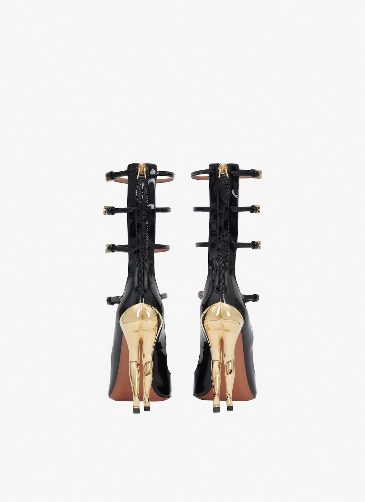 Cabaret pumps in patent calfskin ALAÏA GOLD CABARET PUMPS IN PATENT CALFSKIN